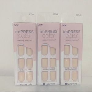kISS imPRESS Nails in Point Pink—Set of 3